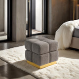 Aileen Charcoal Storage Stool from Furniture of America - Luna Furniture