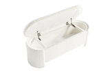 Grainne White Storage Bench from Furniture of America - Luna Furniture