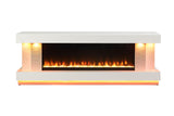 Peseux White 71" TV Stand w/ Electric Fire Place from Furniture of America - Luna Furniture