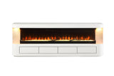 Luken White 71" TV Stand w/ Electric Fire Place from Furniture of America - Luna Furniture