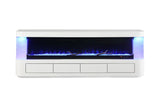 Luken White 71" TV Stand w/ Electric Fire Place from Furniture of America - Luna Furniture