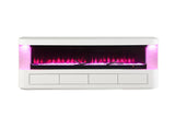 Luken White 71" TV Stand w/ Electric Fire Place from Furniture of America - Luna Furniture