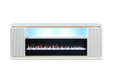 Medea White 71" TV Stand w/ Electric Fire Place from Furniture of America - Luna Furniture