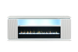 Medea White 71" TV Stand w/ Electric Fire Place from Furniture of America - Luna Furniture