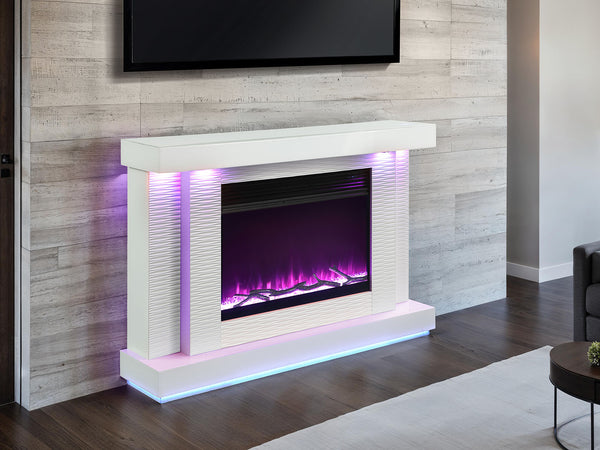Dorrit White 55" Electric Fire Place