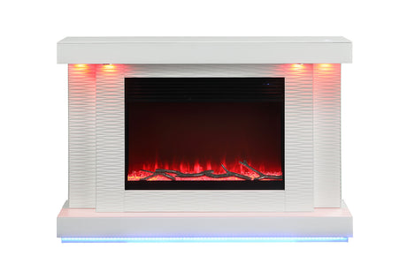 Dorrit White 55" Electric Fire Place from Furniture of America - Luna Furniture
