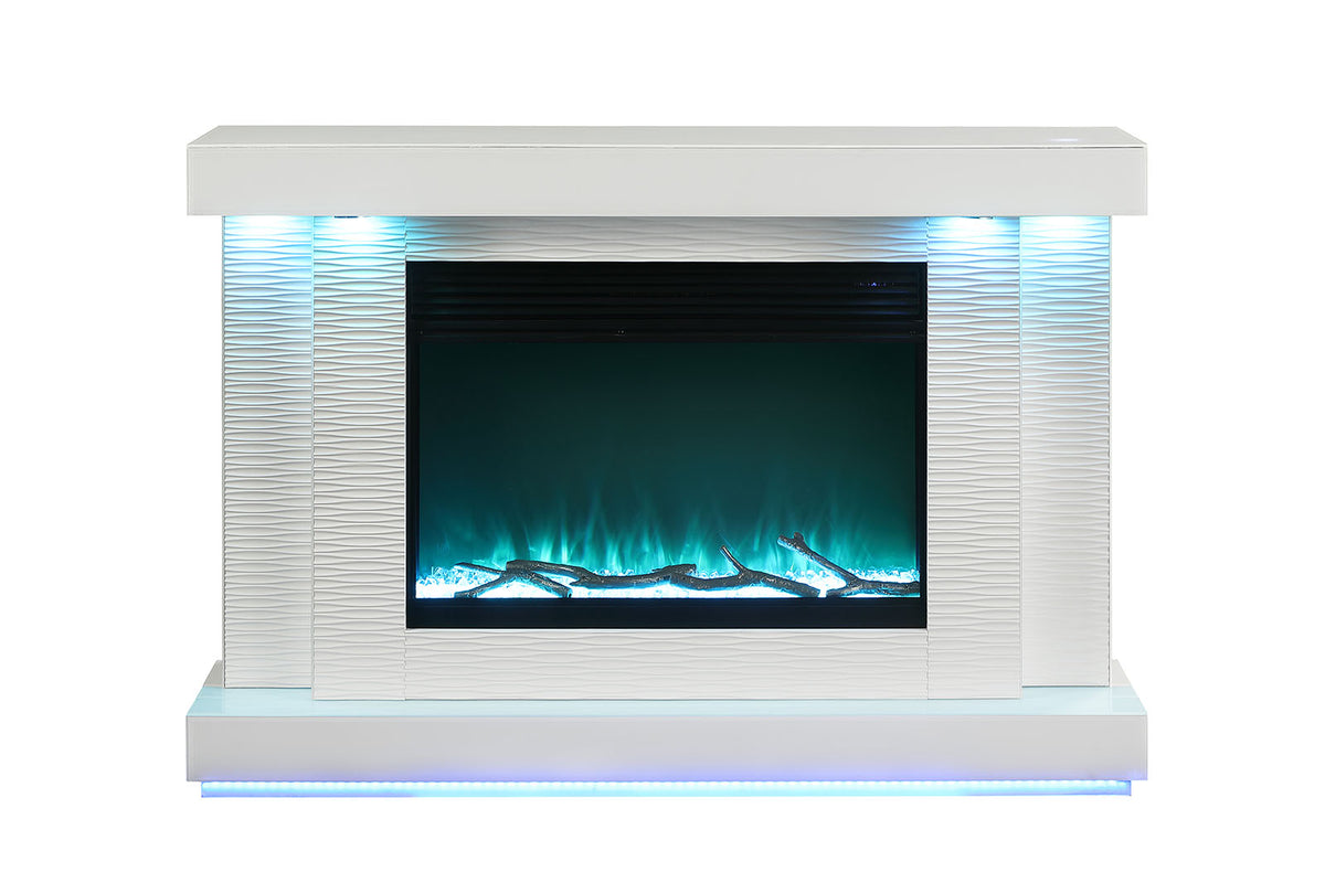 Dorrit White 55" Electric Fire Place from Furniture of America - Luna Furniture