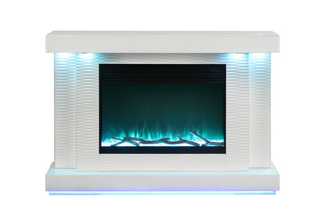 Dorrit White 55" Electric Fire Place from Furniture of America - Luna Furniture