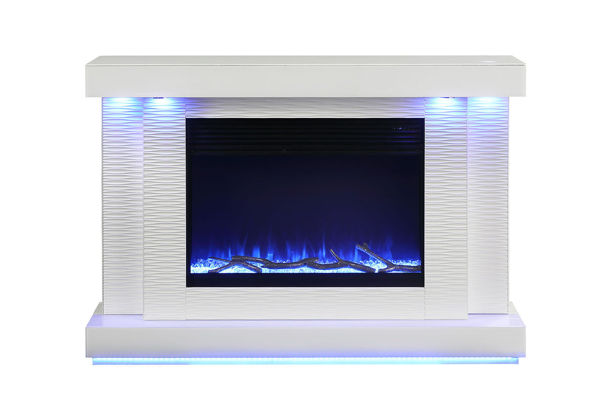 Dorrit White 55" Electric Fire Place from Furniture of America - Luna Furniture