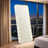 Myra White Floor Mirror from Furniture of America - Luna Furniture