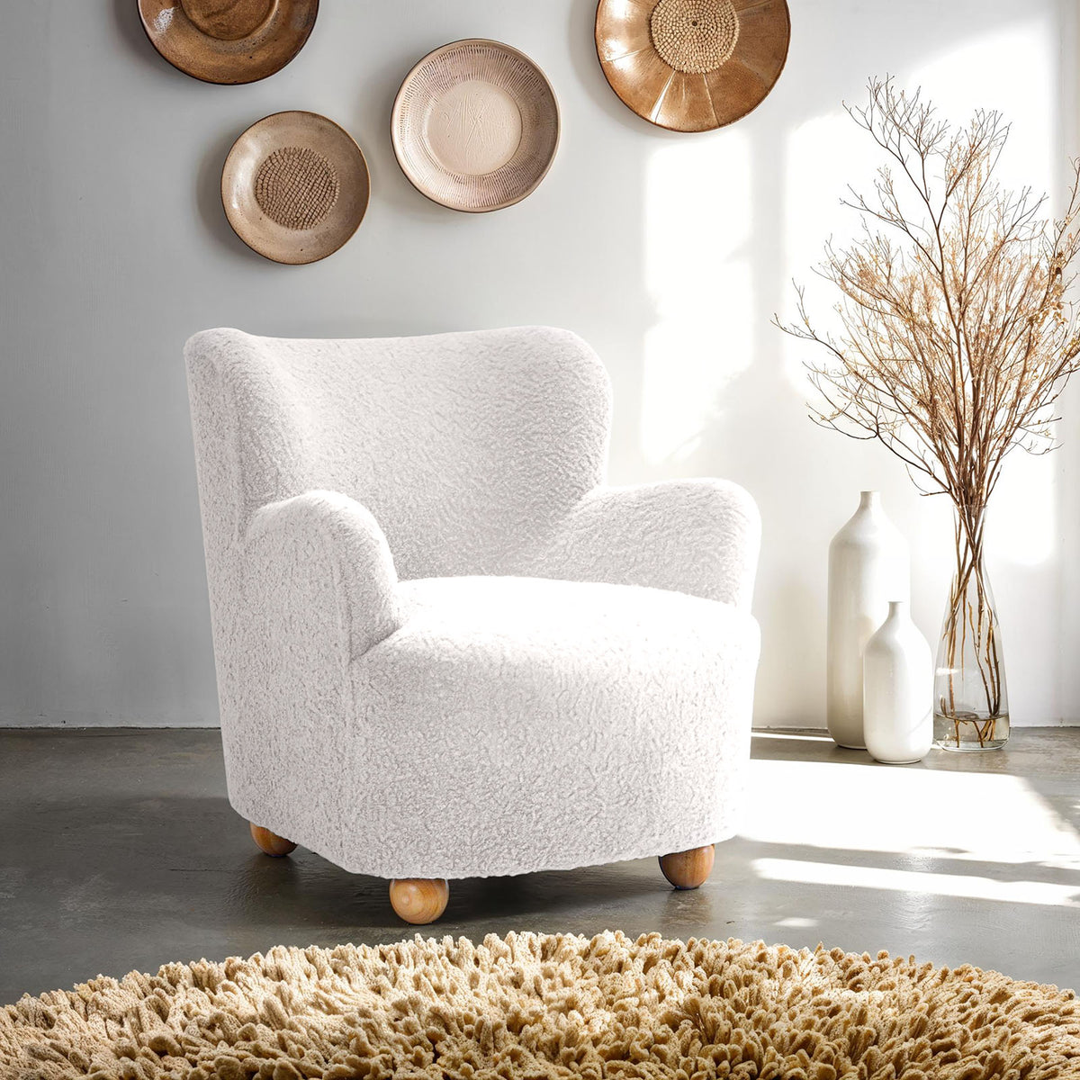 Acaso White Accent Chair from Furniture of America - Luna Furniture