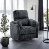 Belper Dark Gray Power Glider Recliner w/ Swivel from Furniture of America - Luna Furniture