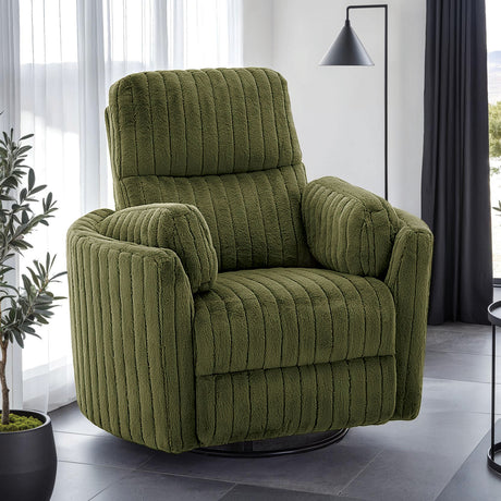 Belper Olive Green Power Swivel Glider Recliner from Furniture of America - Luna Furniture