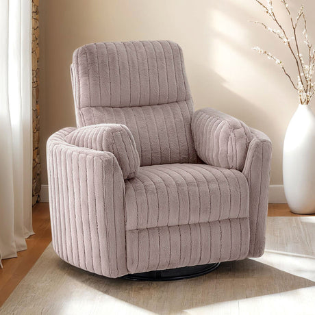 Belper Taupe Power Swivel Glider Recliner from Furniture of America - Luna Furniture