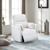 Belper White Power Glider Recliner w/ Swivel from Furniture of America - Luna Furniture