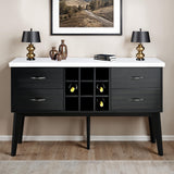 Shildon Black/White Server from Furniture of America - Luna Furniture