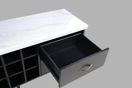 Shildon Black/White Server from Furniture of America - Luna Furniture