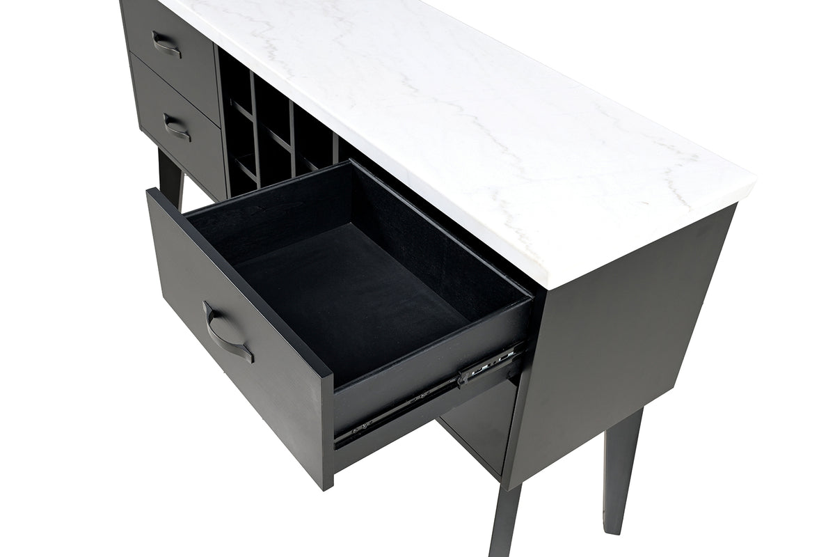 Shildon Black/White Server from Furniture of America - Luna Furniture