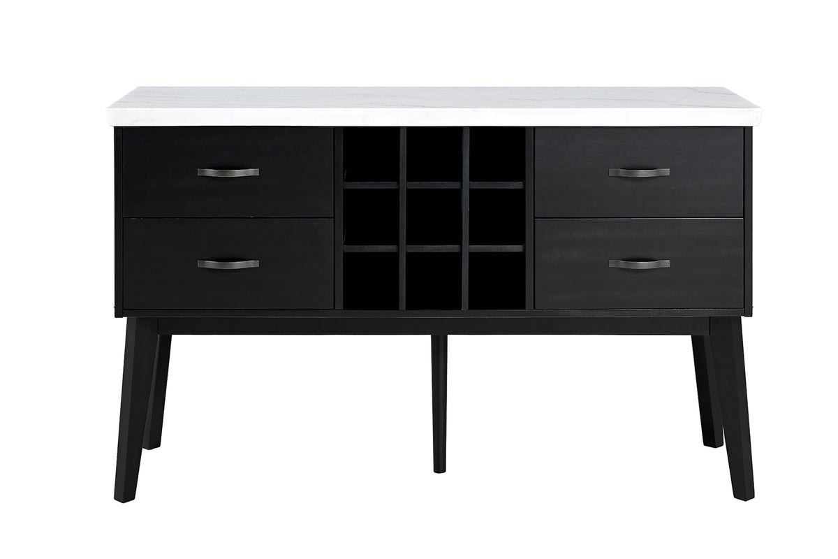 Shildon Black/White Server from Furniture of America - Luna Furniture