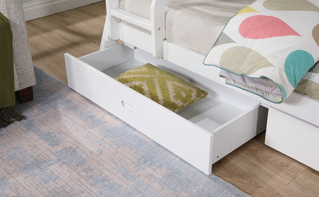 Emilee White Twin/Full Bunk Bed from Furniture of America - Luna Furniture