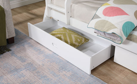 Emilee White Twin/Full Bunk Bed from Furniture of America - Luna Furniture