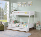 Emilee White Twin/Full Bunk Bed from Furniture of America - Luna Furniture