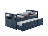 Clemens Midnight Blue Captain Bed from Furniture of America - Luna Furniture