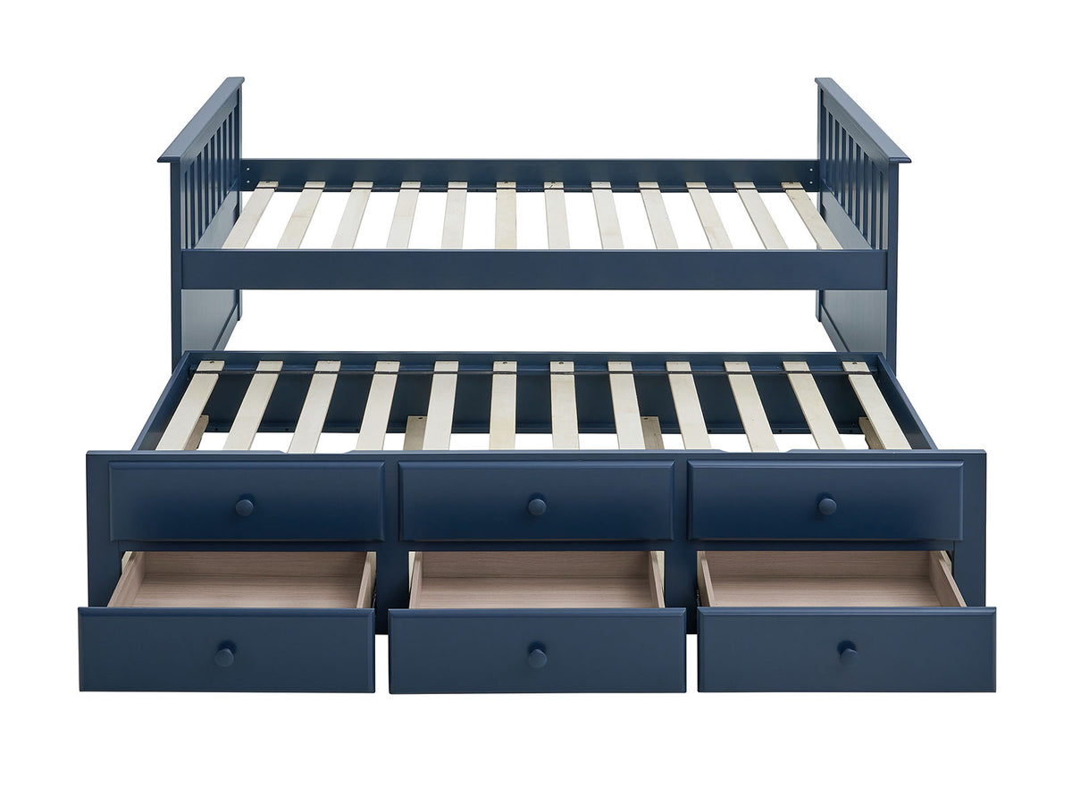 Clemens Midnight Blue Captain Bed from Furniture of America - Luna Furniture