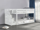Jojo White Bunk Bed from Furniture of America - Luna Furniture