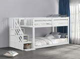 Jojo White Bunk Bed from Furniture of America - Luna Furniture