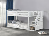 Jojo White Bunk Bed from Furniture of America - Luna Furniture
