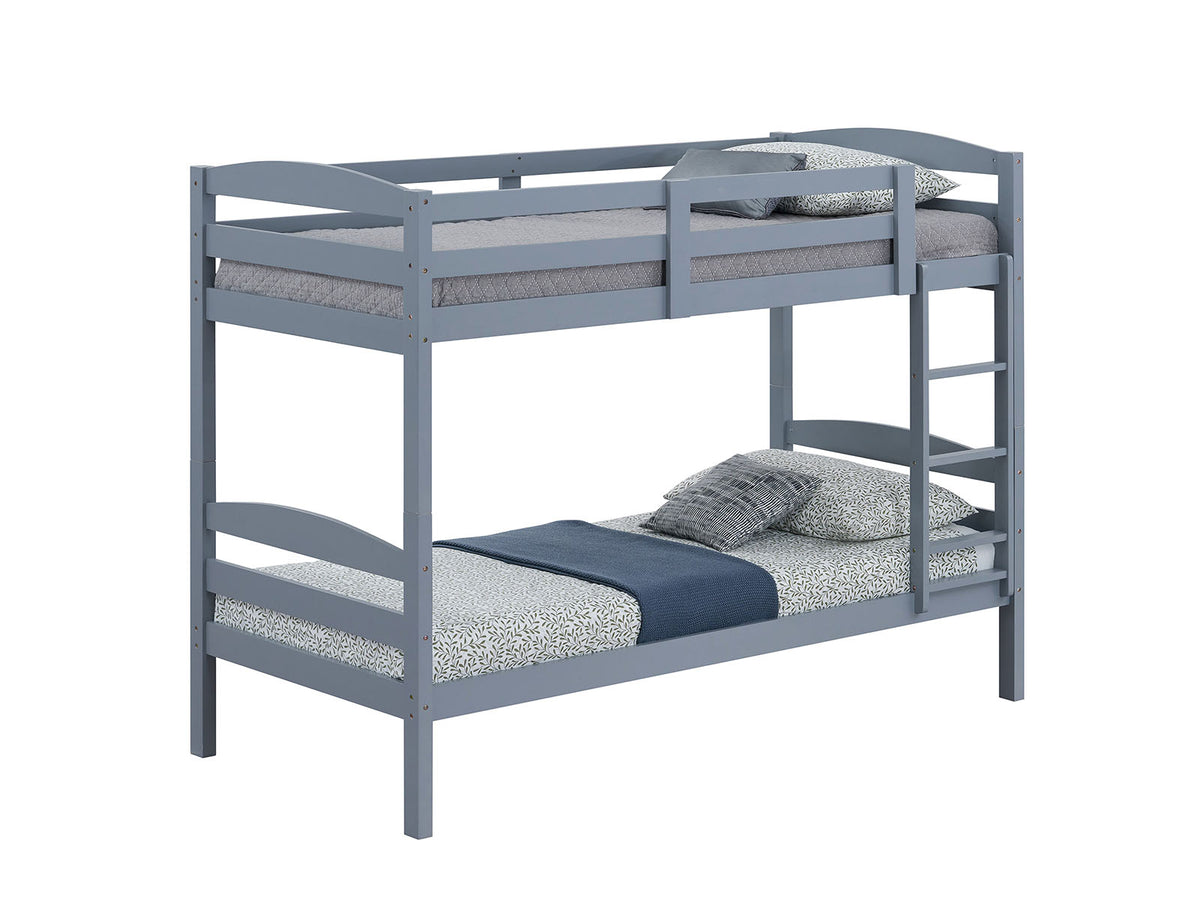 Finsbury Gray Twin/Twin Bunk Bed from Furniture of America - Luna Furniture