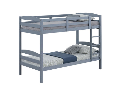 Finsbury Gray Twin/Twin Bunk Bed from Furniture of America - Luna Furniture