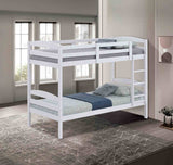 Finsbury White Twin/Twin Bunk Bed from Furniture of America - Luna Furniture