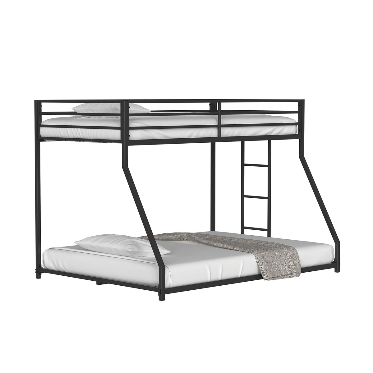 Rothwell Matte Black Twin/full Metal Bunk Bed from Furniture of America - Luna Furniture