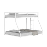 Rothwell Matte White Twin/full Metal Bunk Bed from Furniture of America - Luna Furniture