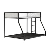 Southall Matte Black/Matte White Twin/full Metal Bunk Bed from Furniture of America - Luna Furniture