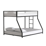 Southall Matte Black/Matte White Twin/full Metal Bunk Bed from Furniture of America - Luna Furniture