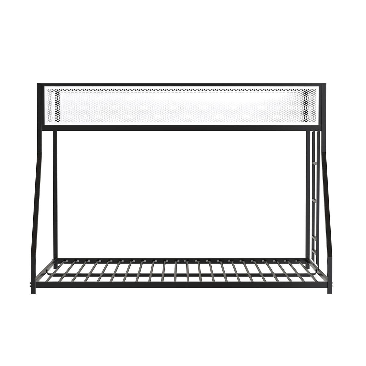 Southall Matte Black/Matte White Twin/full Metal Bunk Bed from Furniture of America - Luna Furniture