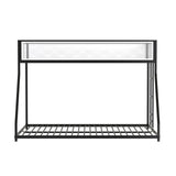 Southall Matte Black/Matte White Twin/full Metal Bunk Bed from Furniture of America - Luna Furniture