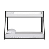 Southall Matte Black/Matte White Twin/full Metal Bunk Bed from Furniture of America - Luna Furniture