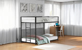 Southall Matte Black/Matte White Twin/twin Metal Bunk Bed from Furniture of America - Luna Furniture