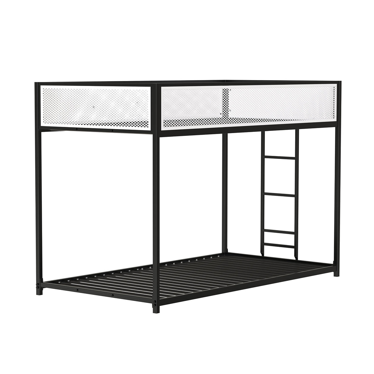 Southall Matte Black/Matte White Twin/twin Metal Bunk Bed from Furniture of America - Luna Furniture