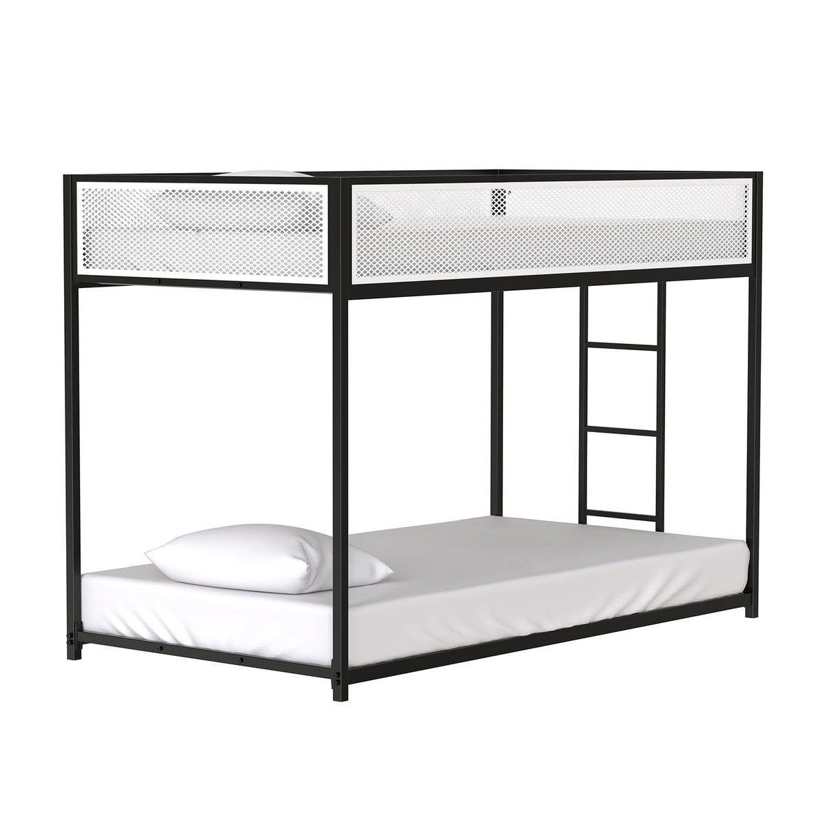 Southall Matte Black/Matte White Twin/twin Metal Bunk Bed from Furniture of America - Luna Furniture