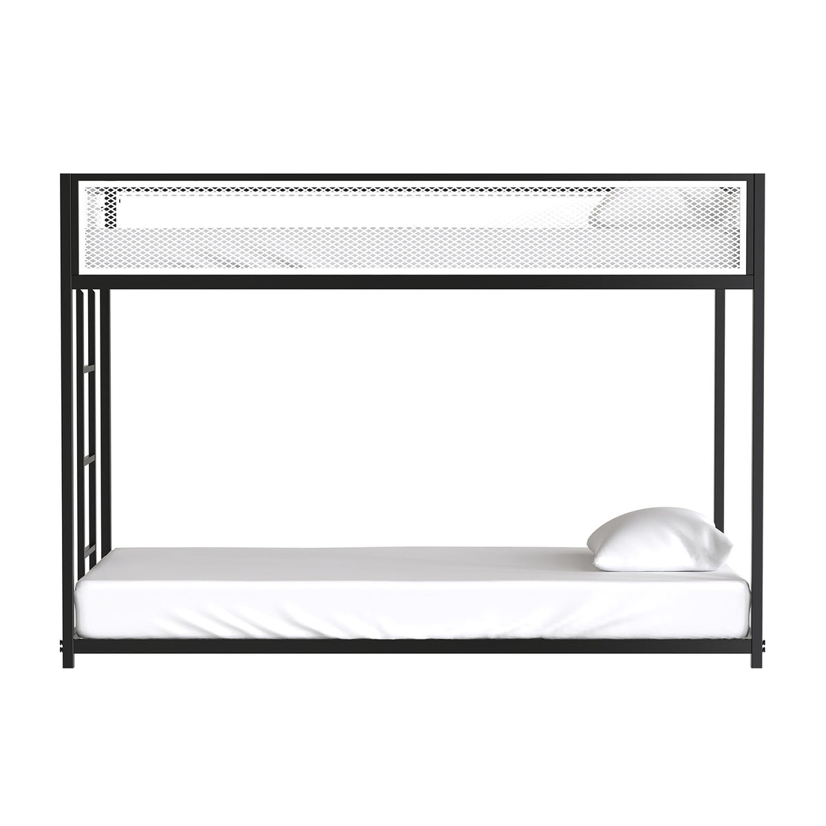 Southall Matte Black/Matte White Twin/twin Metal Bunk Bed from Furniture of America - Luna Furniture