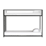 Southall Matte Black/Matte White Twin/twin Metal Bunk Bed from Furniture of America - Luna Furniture