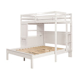 Aludra White Loft Bed With Full Bed from Furniture of America - Luna Furniture