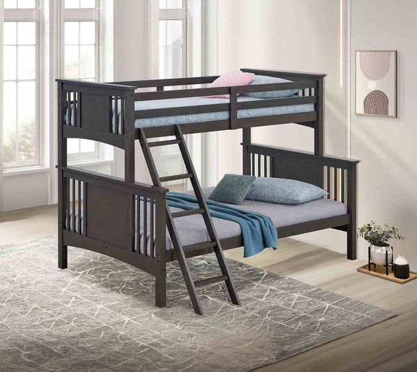 Spring Creek Stain Gray Twin/Full Bunk Bed