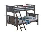 Spring Creek Stain Gray Twin/Full Bunk Bed from Furniture of America - Luna Furniture