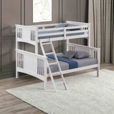 Spring Creek White Twin/Full Bunk Bed from Furniture of America - Luna Furniture